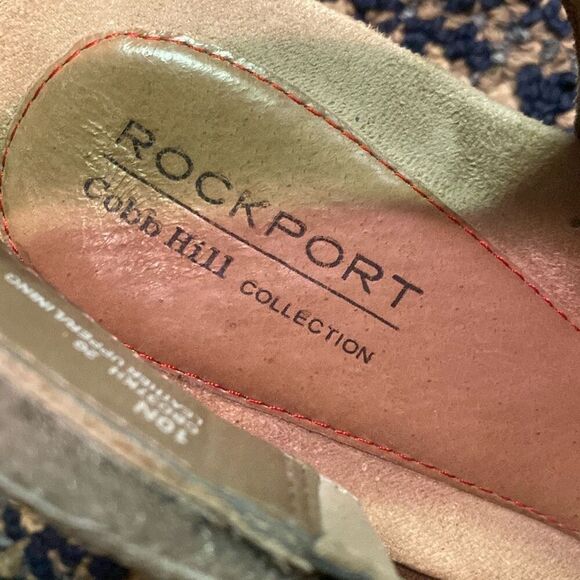 Rockport Cobb Hill Abbott Hi Vamp Yellow Leather Slingback Sandal size 10 N - Picture 5 of 6
